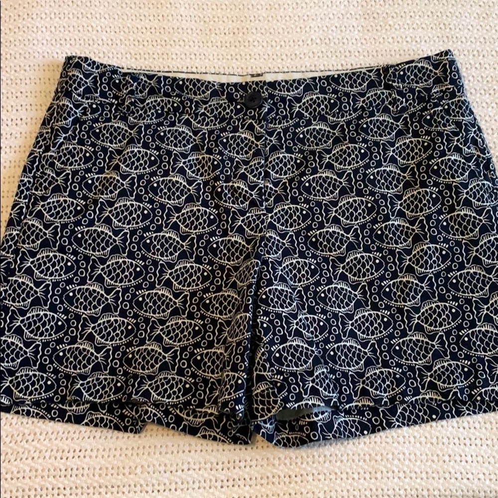 Crown & Ivy Blue & White Fish Shorts. 10